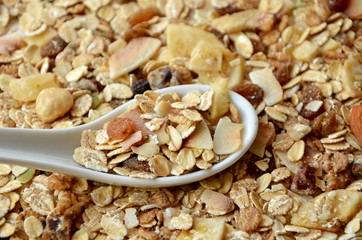 muesli spoon with nuts and fruits