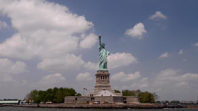 Statue of Liberty in New York City, slow motion