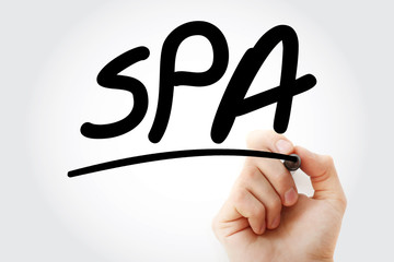 Hand writing SPA with marker