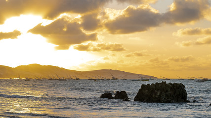 sunset at the northeast coast of Brazil