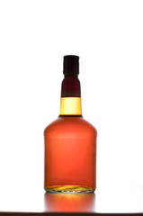 Whiskey bottle on a white background