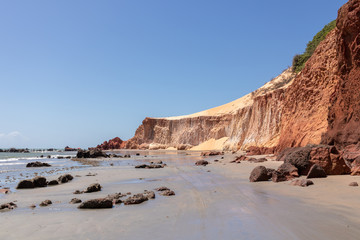 Fototapeta na wymiar rocky beach in northern brazil