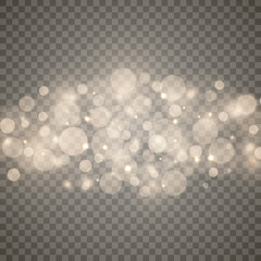 Stars glitter special light effect. Vector sparkles on transparent background. Christmas abstract pattern. Sparkling magic dust particles