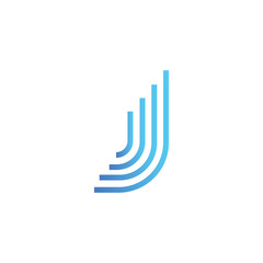 Obraz premium Letter J abstract logo icon design template