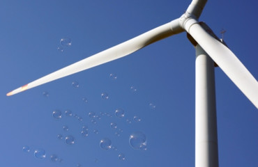Wind Turbines with many bubbles            