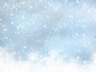 abstract winter christmas blurs snow background shiny bokeh