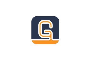 Fototapeta premium orange blue letter G alphabet logo design icon for company or business