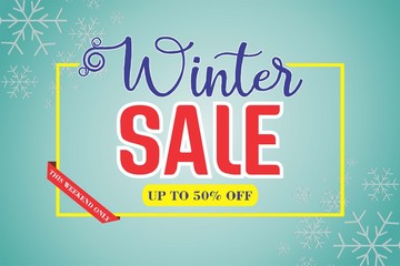Winter Sale Banner. Vector Illustration