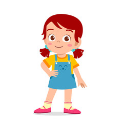 happy cute kid boy pose as model