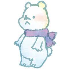 水彩風　しろくま０２