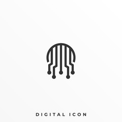 Abstract Circle Silhouette Illustration Vector Design Template