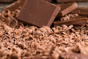 crumbs from delicious chocolate