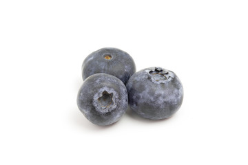 Blueberry isolated on white background with copy space, fruit juicy