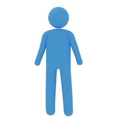 棒立ちのピクトグラム3DCG