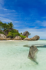 anse source d'argent beach in La Digue Seychelles