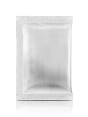 blank aluminum foil sachet for instant product design mock-up