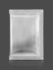 blank aluminum foil sachet for instant product design mock-up
