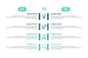 comparison infographic template design for business presentation 