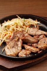 豚肉の一口ステーキ
