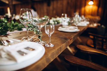 Wedding decoration rustic style. Wedding decor.