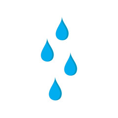 abstract of blue water drop icons on white background. water drops vector illustration. water rain drops. nature icon.