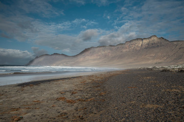 Famara Beach Lanzarote, Canary Islands, spain.