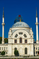 Fototapeta na wymiar Ortakoy Mosque on the Bosphorus in Istanbul, Turkey