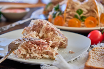 National Russian dish Holodec, jelly