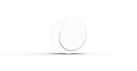 Drawing Tennis Ball Drawing on White Background