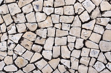 Pavement mosaic tiles, Funchal, Madeira, Portugal.