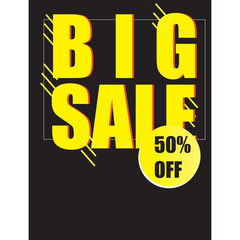 Sale banner template design, Big sale special offer. Vector illustration.