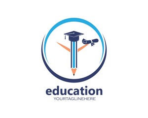 pencil vector illustration icon and logo of education
