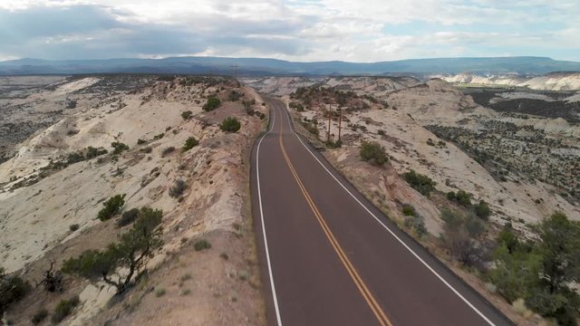 Aerial view on Utah Scenic Byway 12 - Grand Staircase-Escalante National Monument, Utah, USA