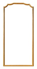 Panoramic golden frame for paintings, mirrors or photo isolated on white background