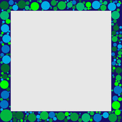 Vector colorful frame with circles