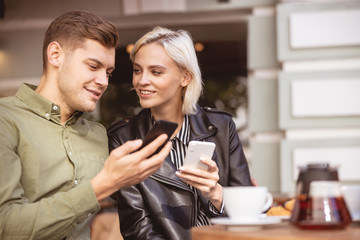 Woman asking her boyfriend about the news