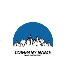 Obraz premium Mountain icon Logo Template