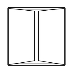 Outline open door of the house vector icon for web design isolated on white background. Door of the house icon. Vector illustration.