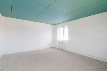 Russia, Moscow- July 06, 2019: interior room apartment. rough repair for self-finishing. finishing stage of construction. townhouse