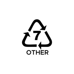 Fototapeta premium plastic recycling icon vector design symbol