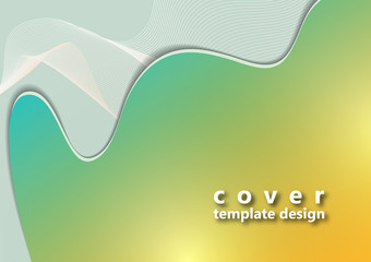 Bright abstract gradient wave background. Template for advertising, marketing.