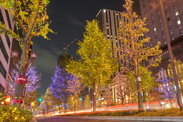 大阪御堂筋のクリスマスイルミネーション