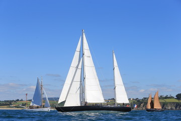 Fototapeta premium Vieux gréements en baie de Douarnenez