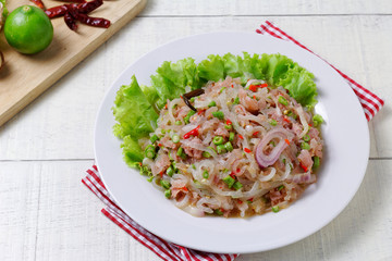 Fermented Pork Spicy Salad (Yam Naem)