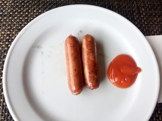 sausages on plate