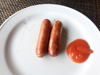 sausages on plate