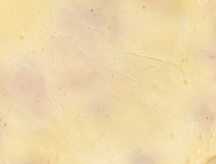 closeup of the cheese surface