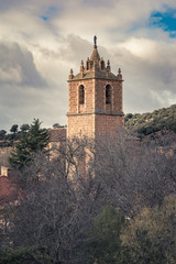 Fototapeta na wymiar Church of San Juan Bautista in Santibañez de Ayllon (Santa María de Riaza, Segovia)