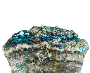 sapphire crystallization on the rock