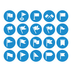 set of flag icon vector design symbol